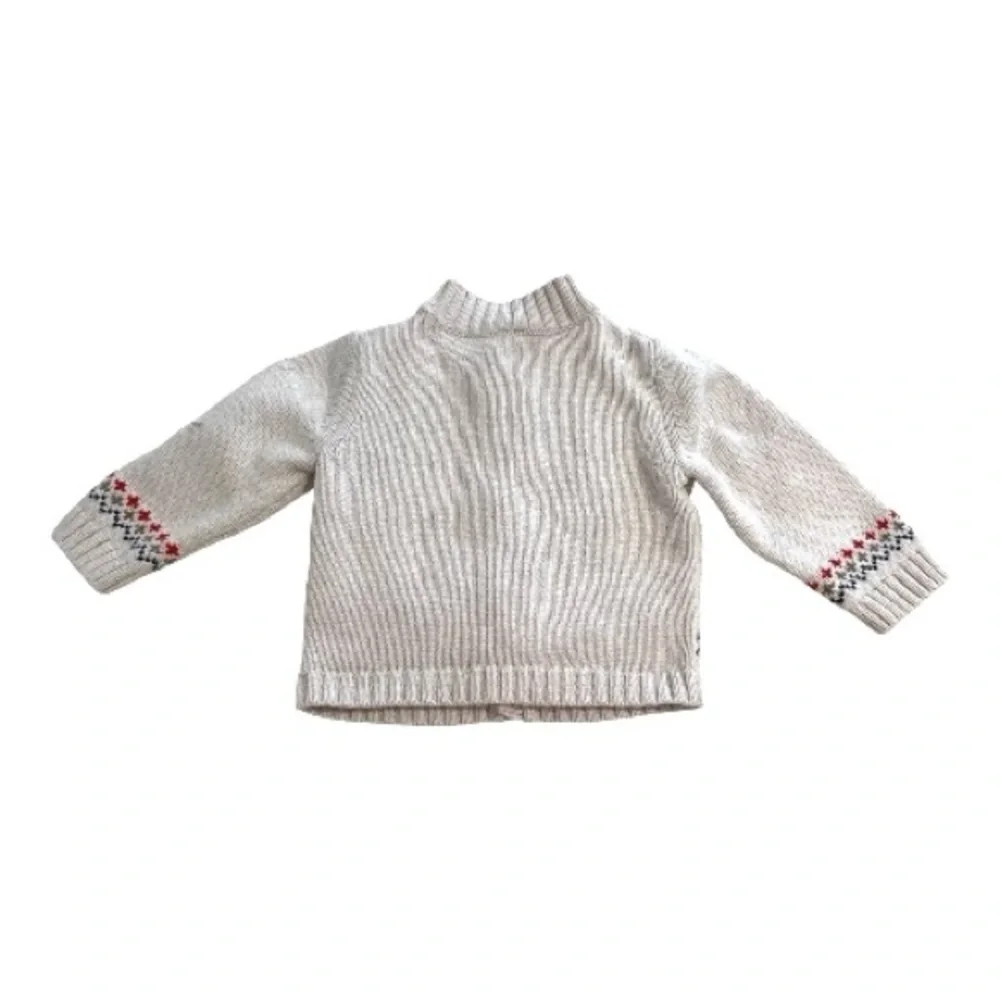 Carter's Fair Isles Sweater & Gymboree Khaki Pants Size 12 Months Beige